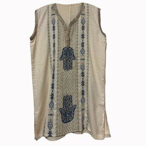 Vintage hand-woven Hamsa Tunic